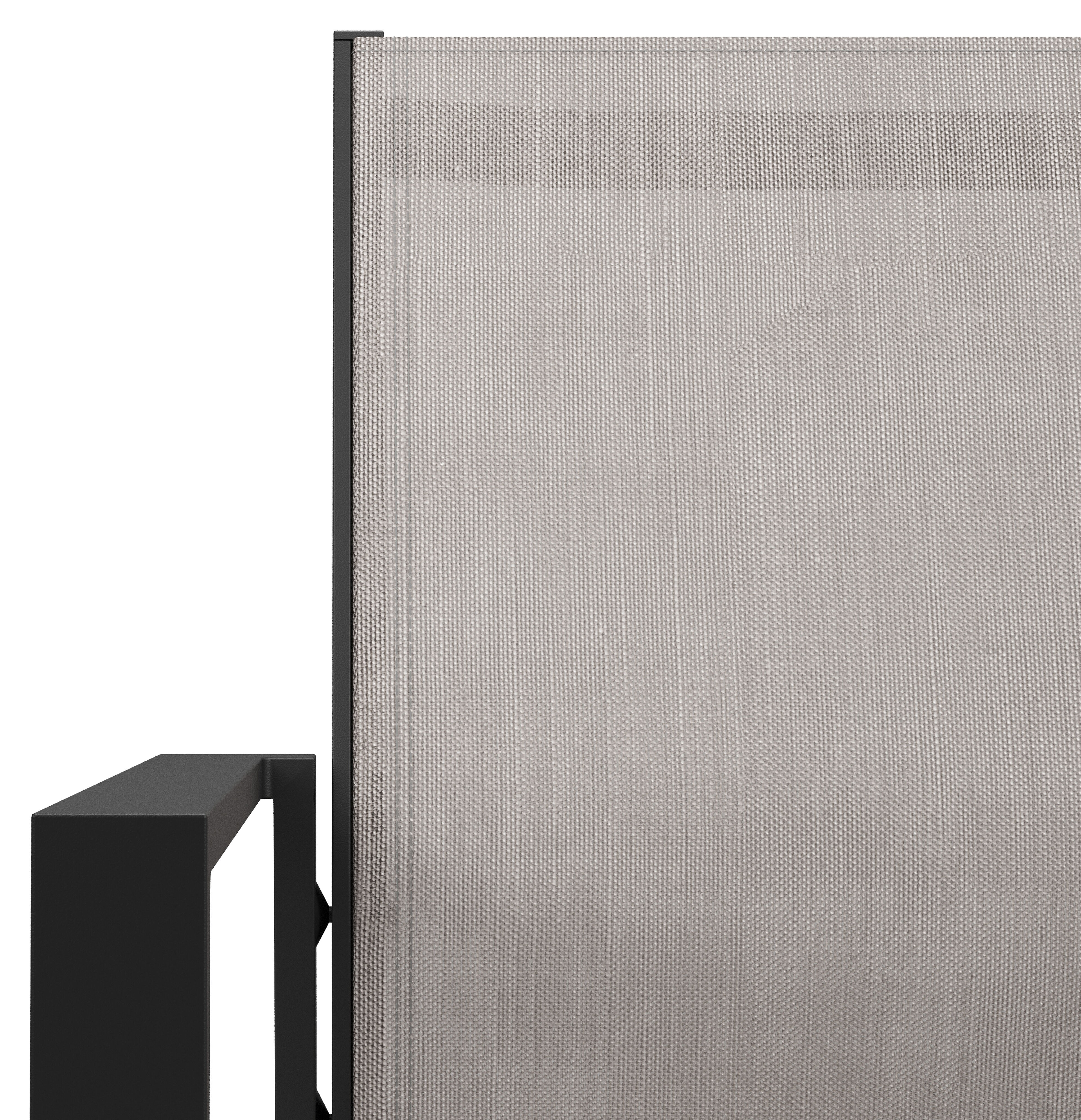 Bahia tuinstoel in zwart aluminium en beige textilene