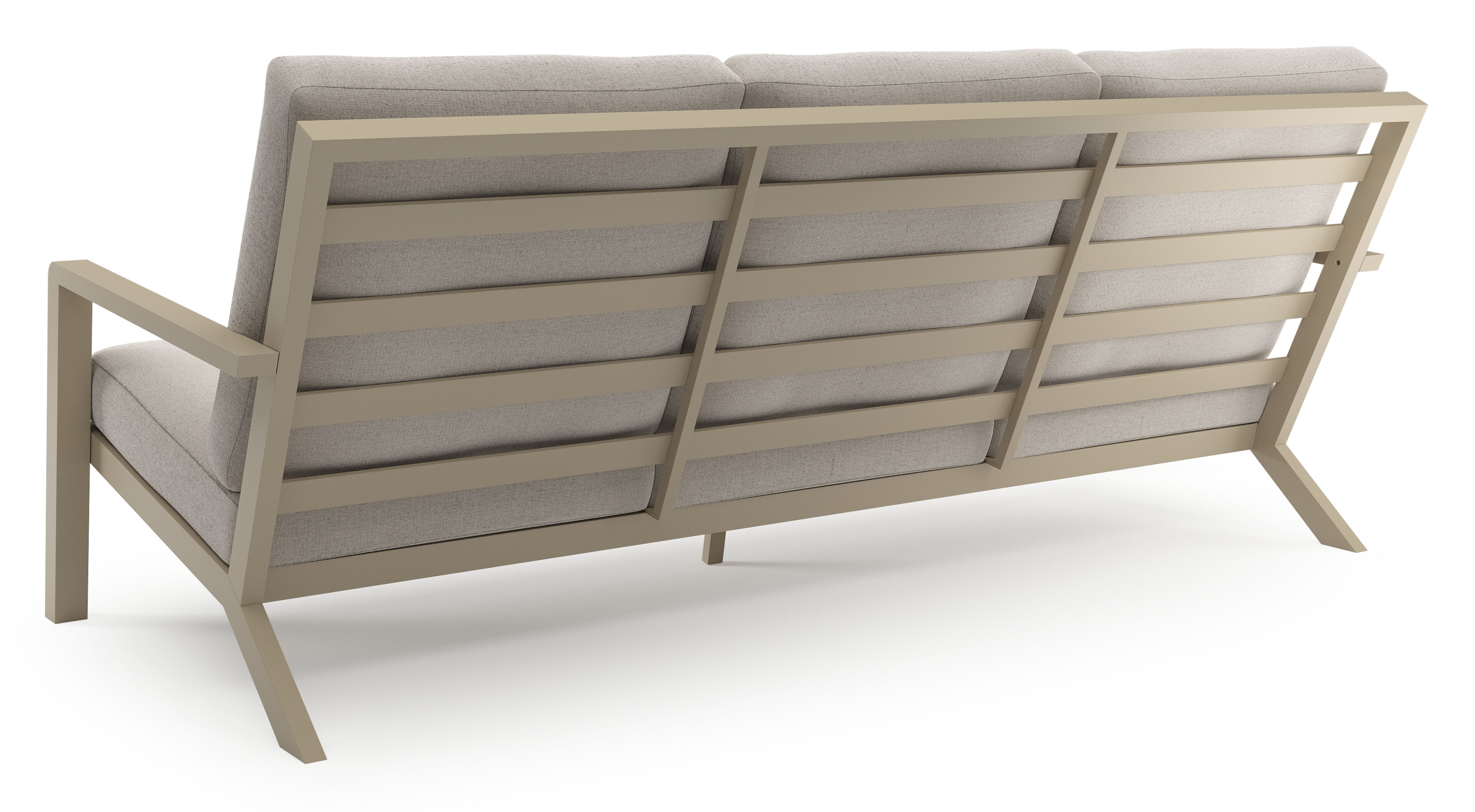 Nelas loungeset in beige aluminium met beige weather+ softtouch kussens en loungetafel