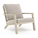 Fauteuil de jardin Nelas en aluminium beige et coussins en weather+ softtouch beige