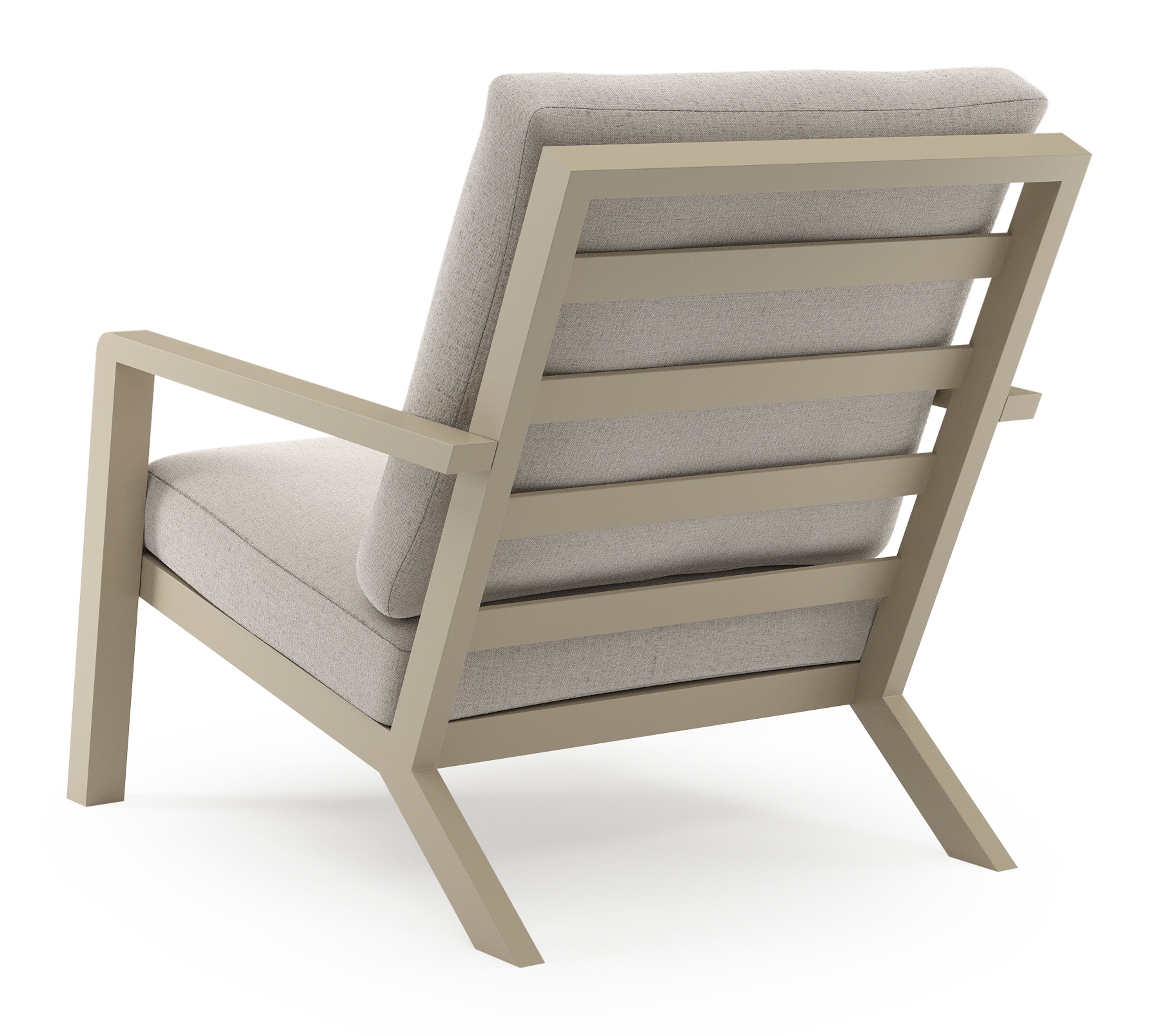 Fauteuil de jardin Nelas en aluminium beige et coussins en weather+ softtouch beige
