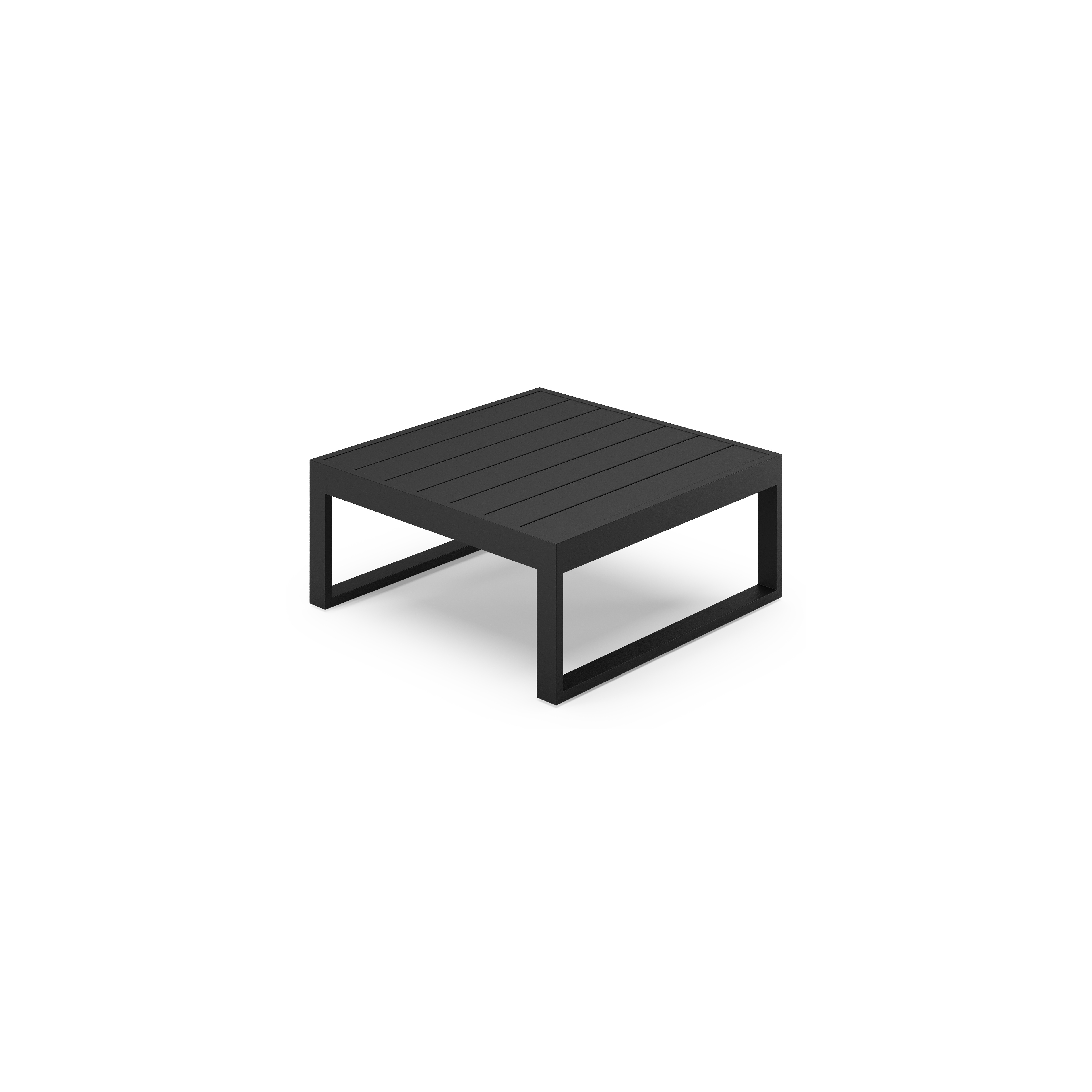 Caldela loungetafel zwart aluminium - L 70 x B 70 x H 31 cm