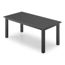 Nelas loungetafel in zwart aluminium - L 120 x B 60 x H 42 cm