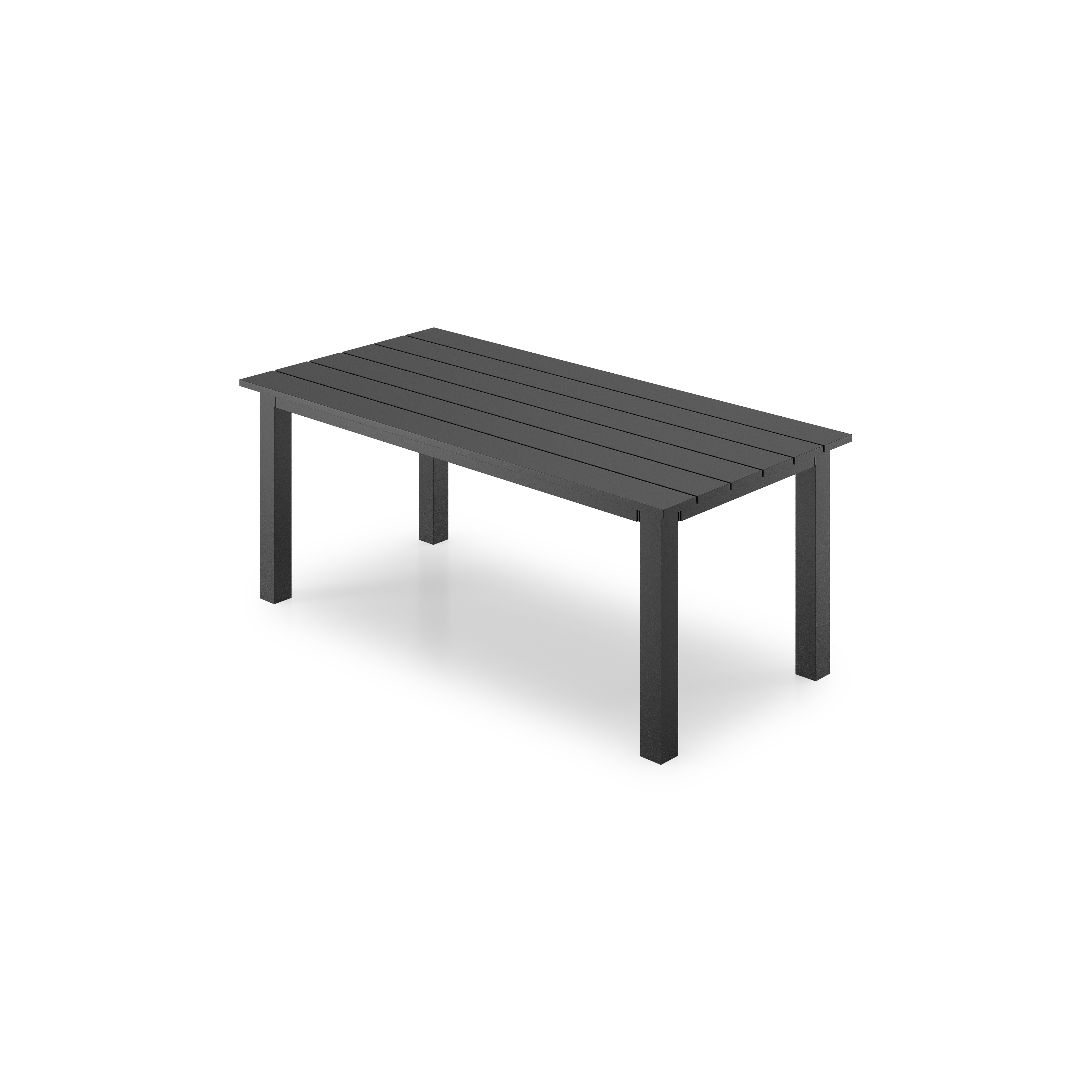 Nelas loungetafel in zwart aluminium - L 120 x B 60 x H 42 cm