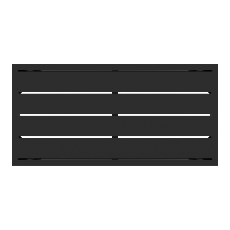 Caldela bijzettafel in zwart aluminium - L 70 x B 34 x H 31 cm