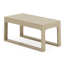Caldela bijzettafel in beige aluminium - L 70 x B 34 x H 31 cm