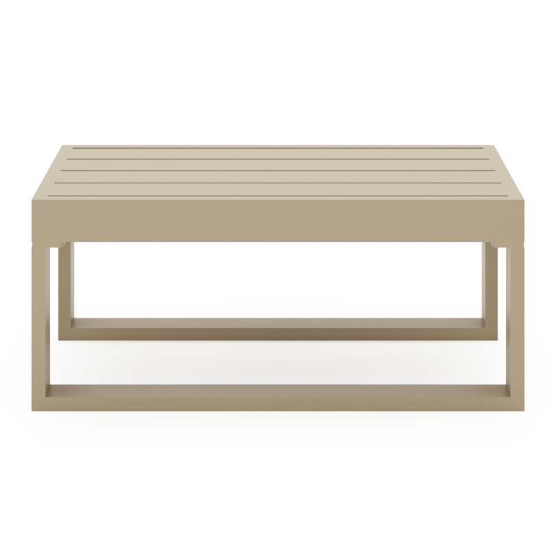 Caldela bijzettafel in beige aluminium - L 70 x B 34 x H 31 cm