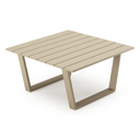 Alora loungetafel beige aluminium - L 77 x B 77 x H 36 cm