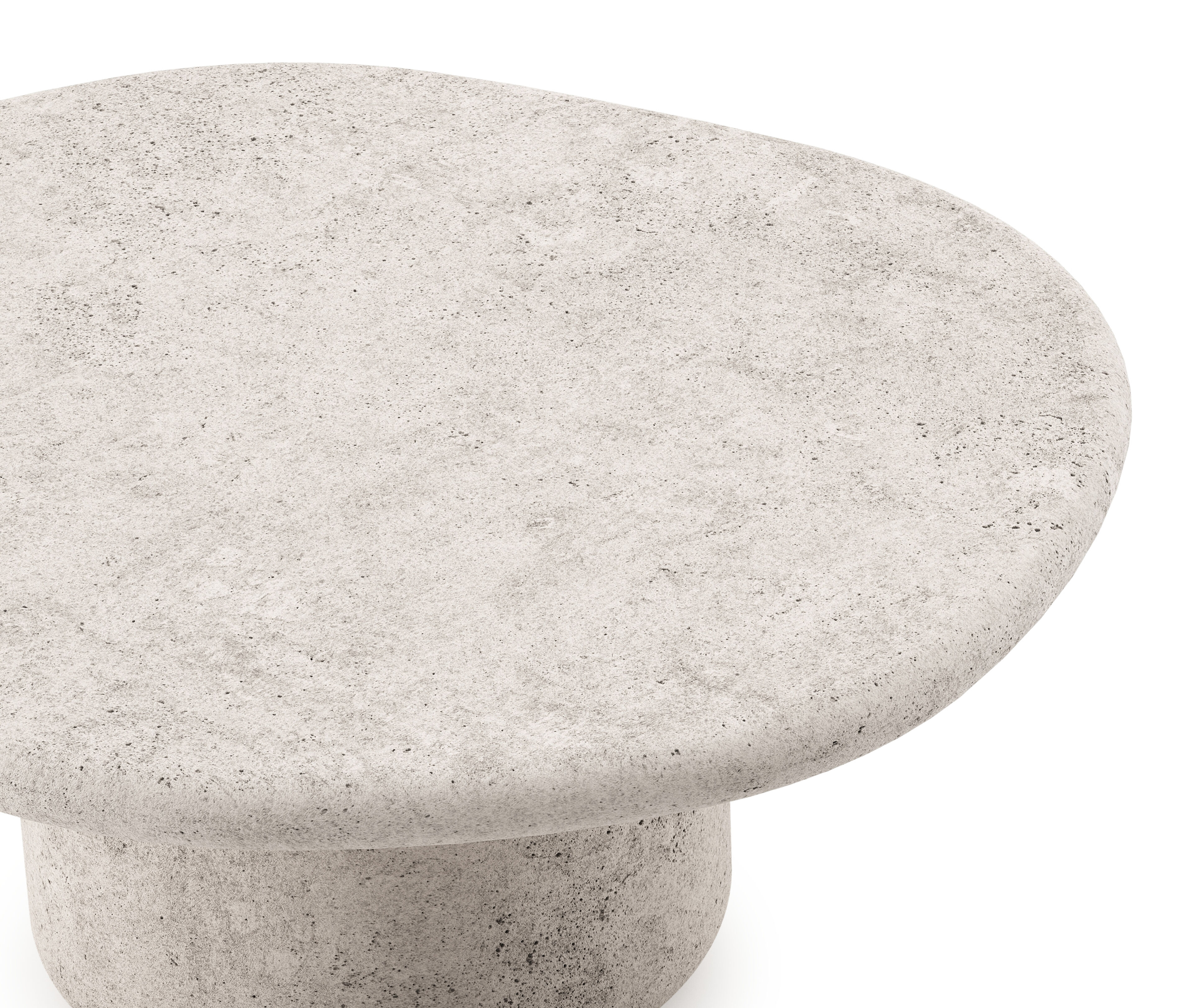 Globo loungetafel in beige beton - Dia. 80 x H 33 cm