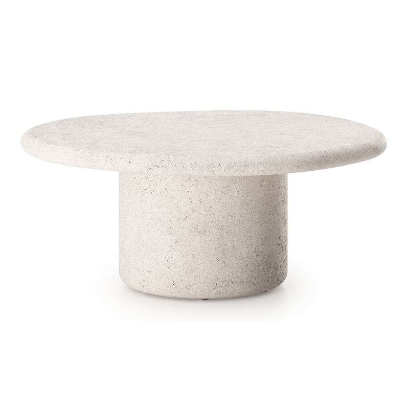 Globo loungetafel in beige beton - Dia. 80 x H 33 cm