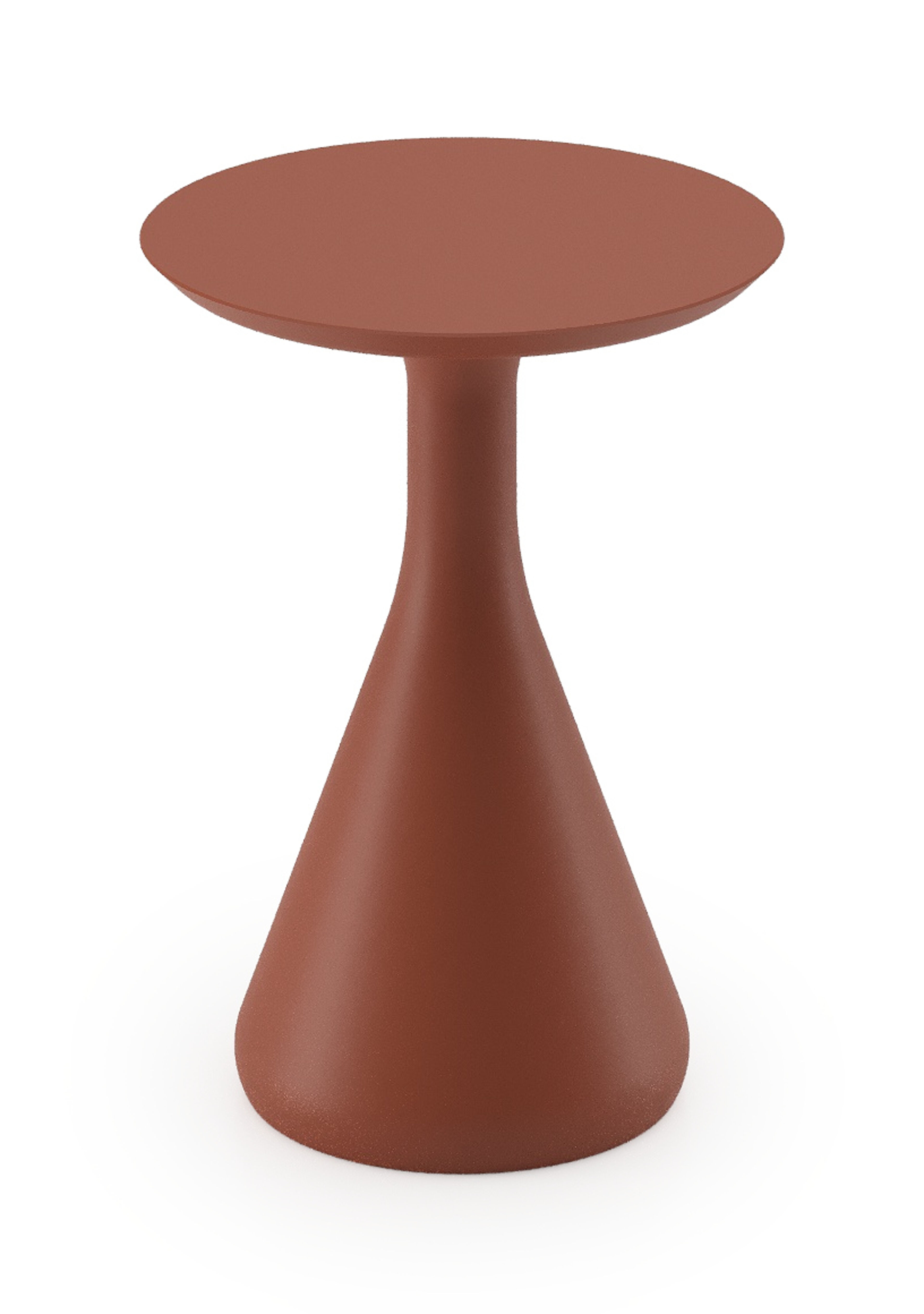Table d’appoint Bomero en aluminium brun rouille - Dia. 34 x - Diam. 34 x Haut. 46 cm