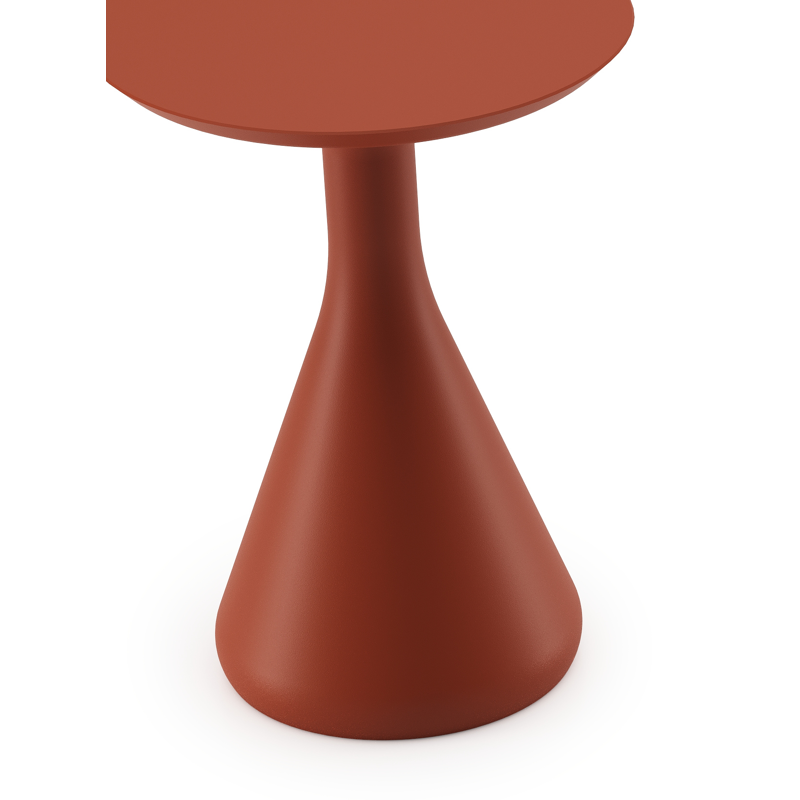 Bomero bijzettafel in roestbruin aluminium - Dia. 34 x H 46 cm