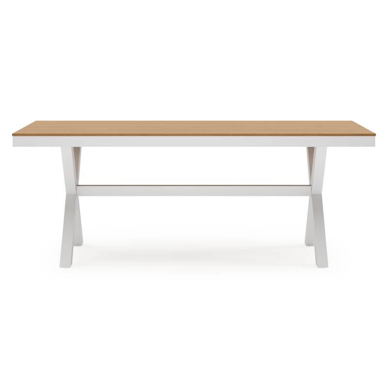 Bahia tuinset in wit aluminium en polywood met 8 stapelbare Bahia tuinstoelen