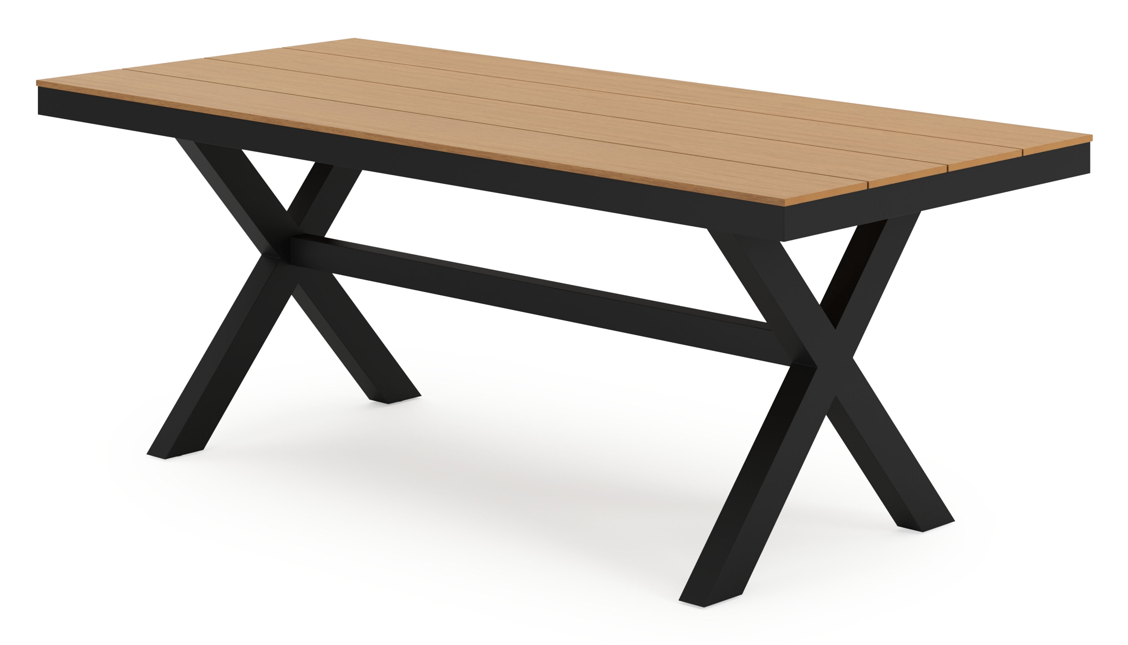 Bahia tuintafel in zwart aluminium en polywood - L 270 x B 100 x H 75 cm