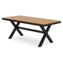 Bahia tuintafel in zwart aluminium en polywood - L 270 x B 100 x H 75 cm