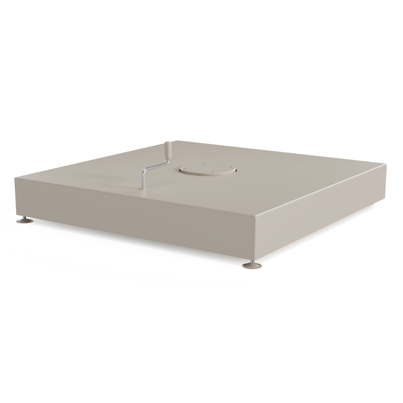 Pied de parasol Minore en aluminium beige 260 kg avec roulettes