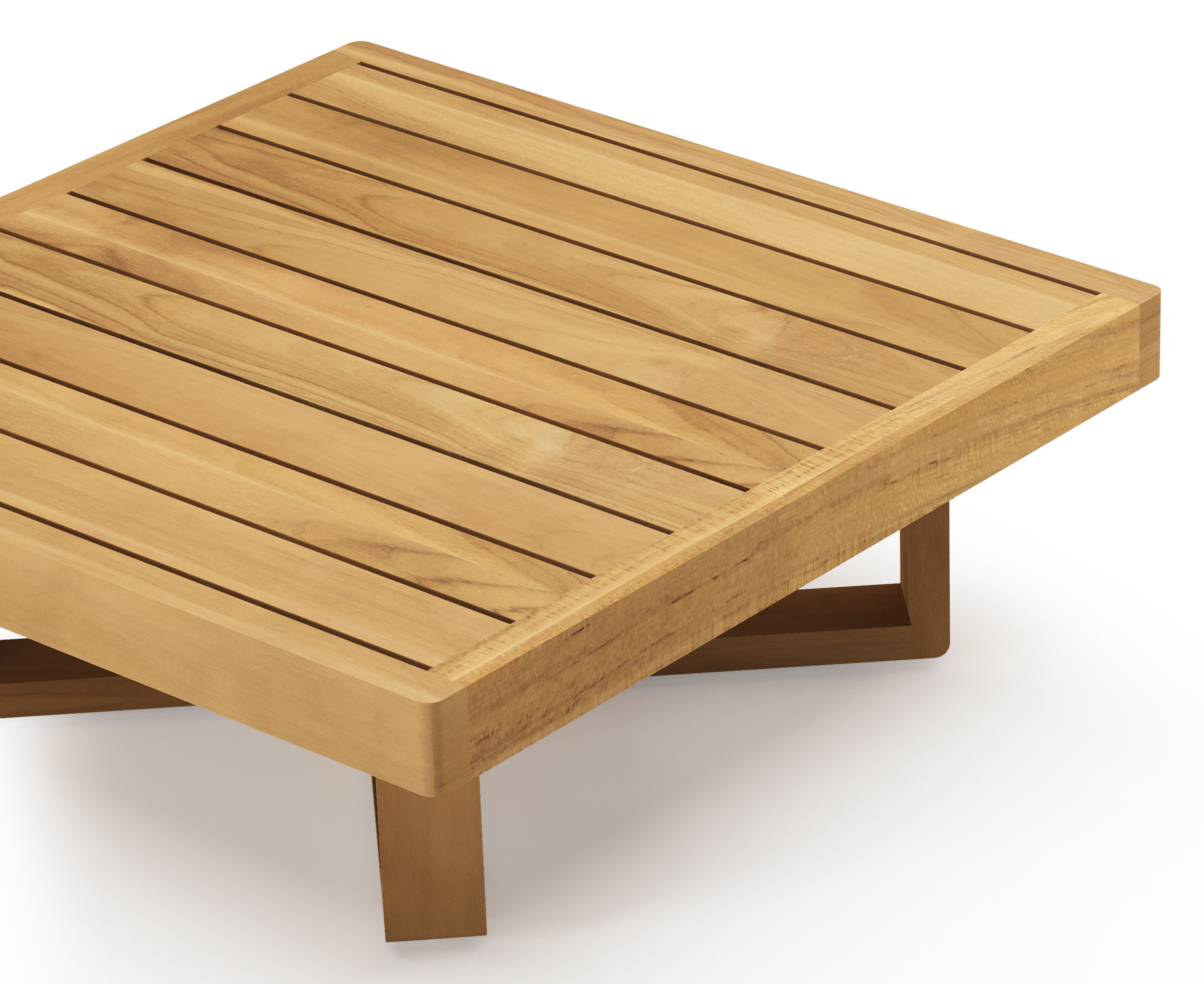 Escala loungetafel in teak - L 70 x B 70 x H 25 cm