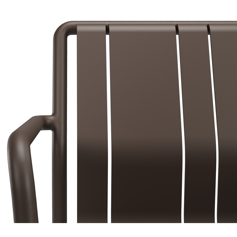Bolito tuinstoel in donkerbruin aluminium