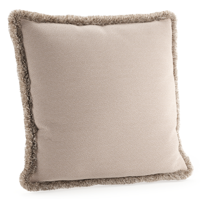 Coussin déco à franges 55 x 55 cm en all weather sunbrella luxe wander pilat