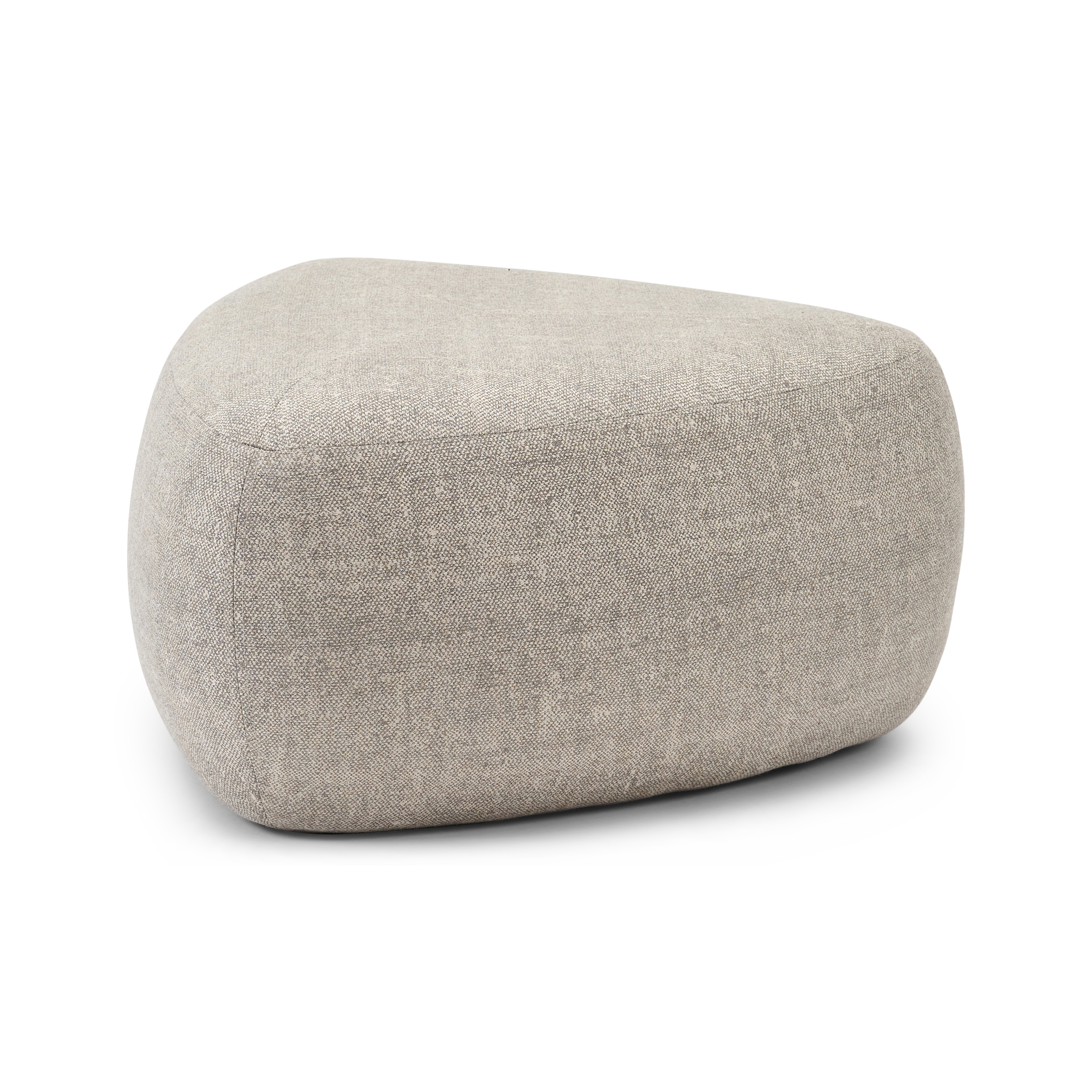 Pouf Masso en sunbrella_luxe chartres pewter - Lg 60 x Prof 60 x H 35 cm