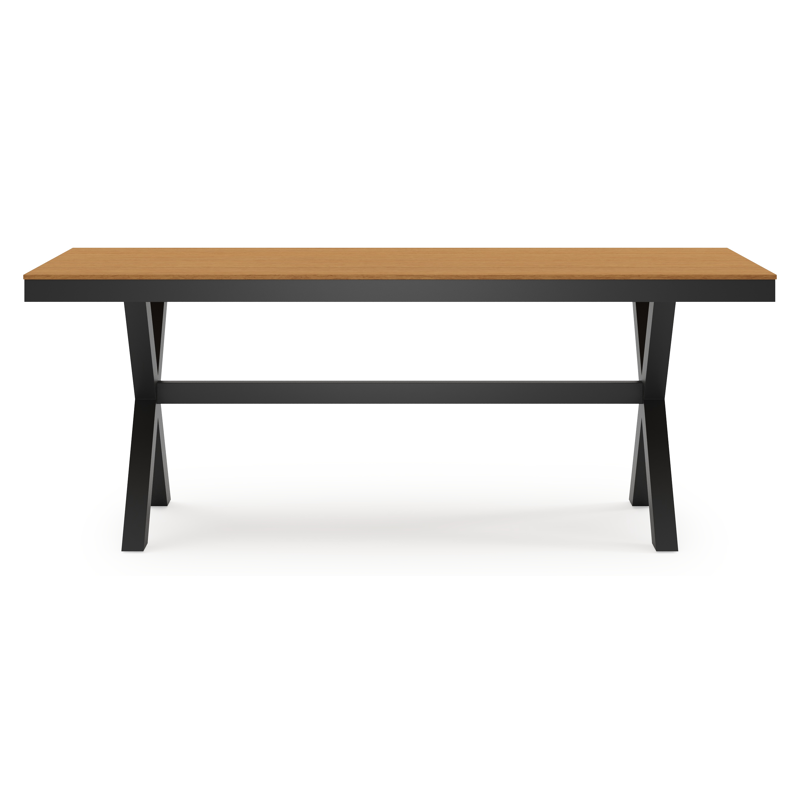 Bahia tuintafel rechthoekig in zwart aluminium en polywood - L 200 x B 89 x H 75 cm