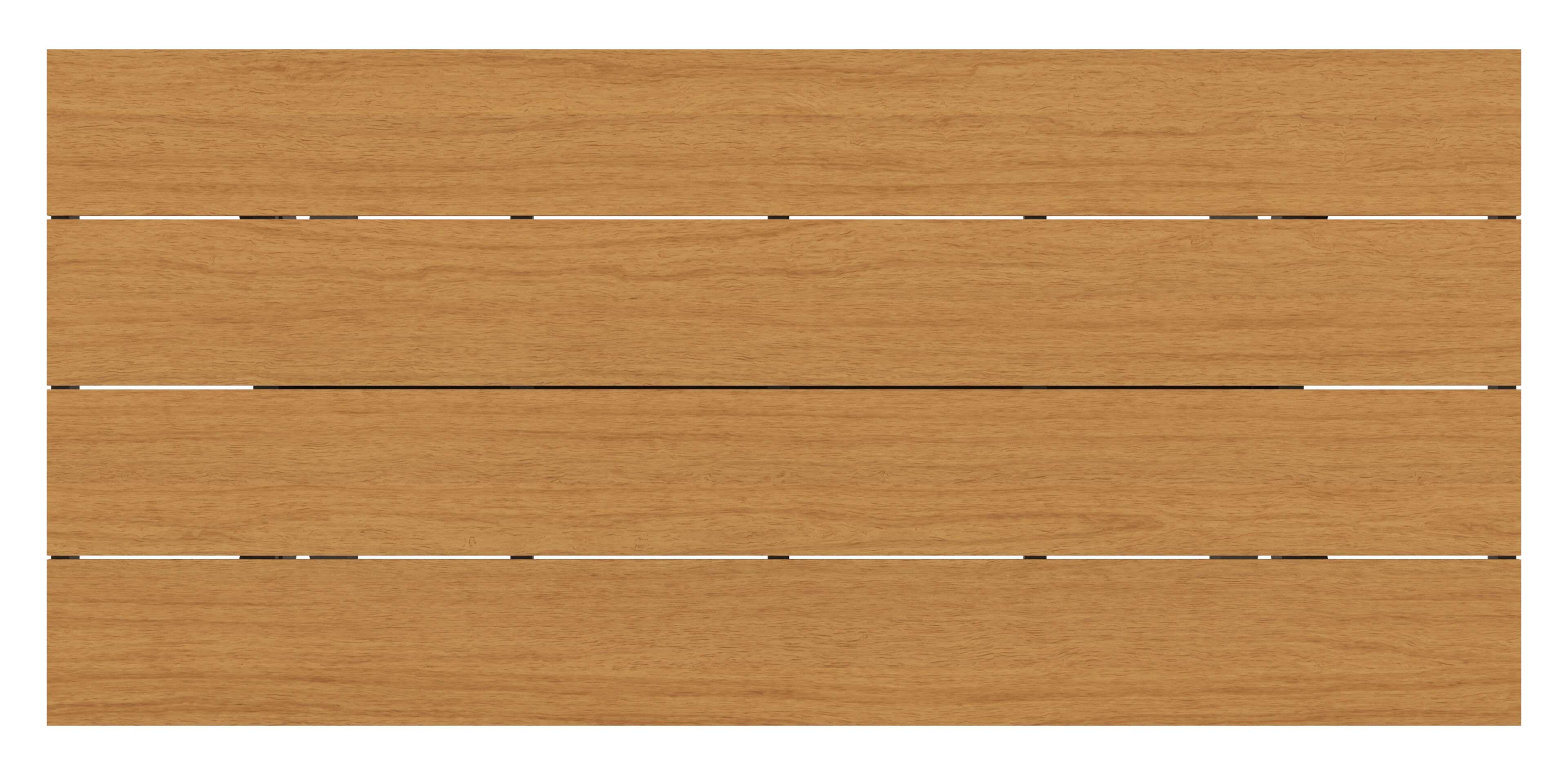 Table de jardin Bahia rectangulaire en aluminium noir et polywood - Lg. 200 x Lrg. 89 x Haut. 75 cm