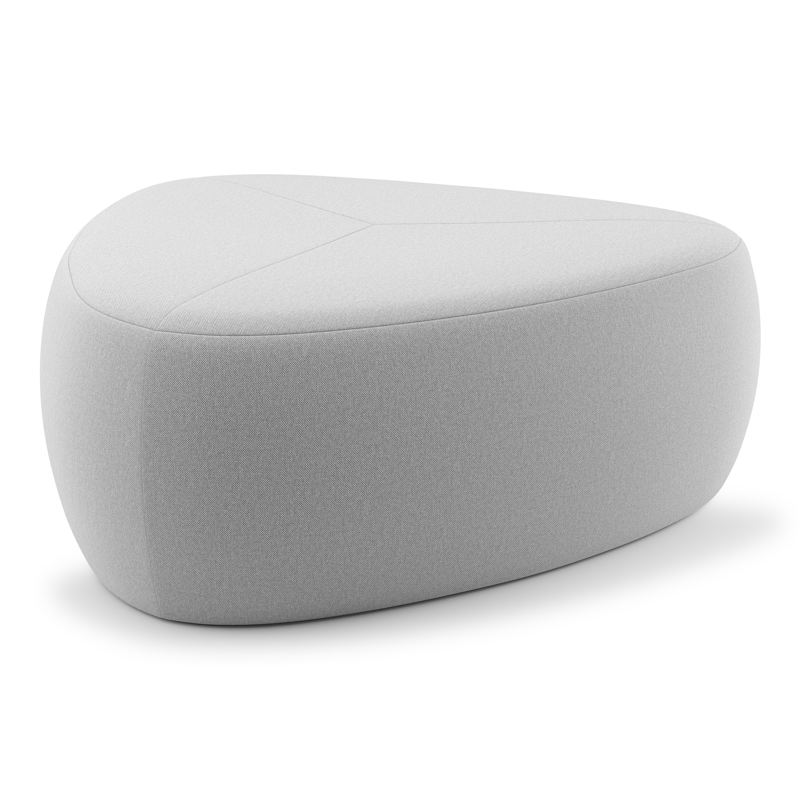 Pouf Masso en natte grey chine All weather sunbrella® luxe - Lrg. 90 x Prof. 90 x Haut. 35 cm