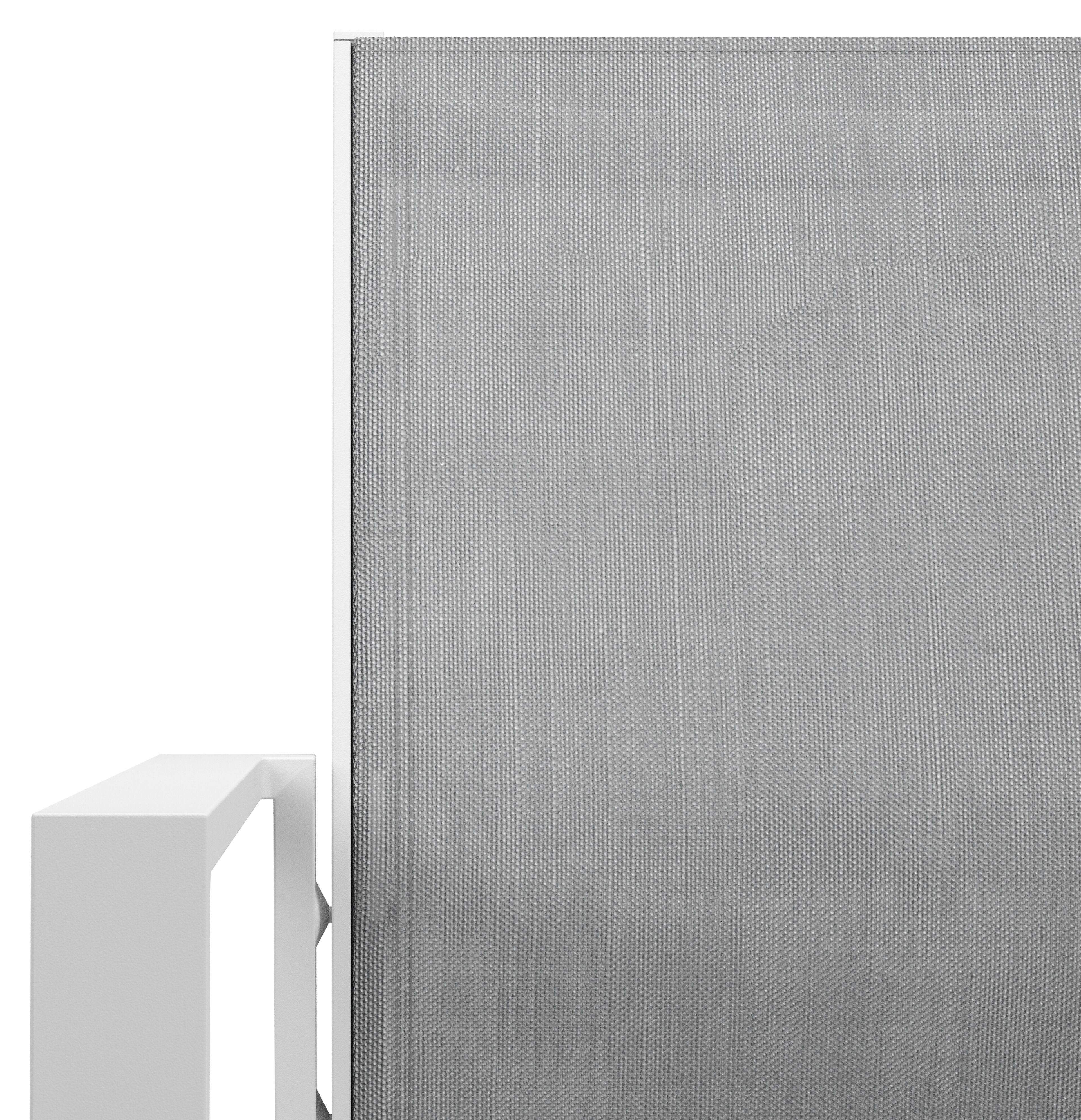Chaise de jardin empilable Bahia in aluminium blanc et textilène gris