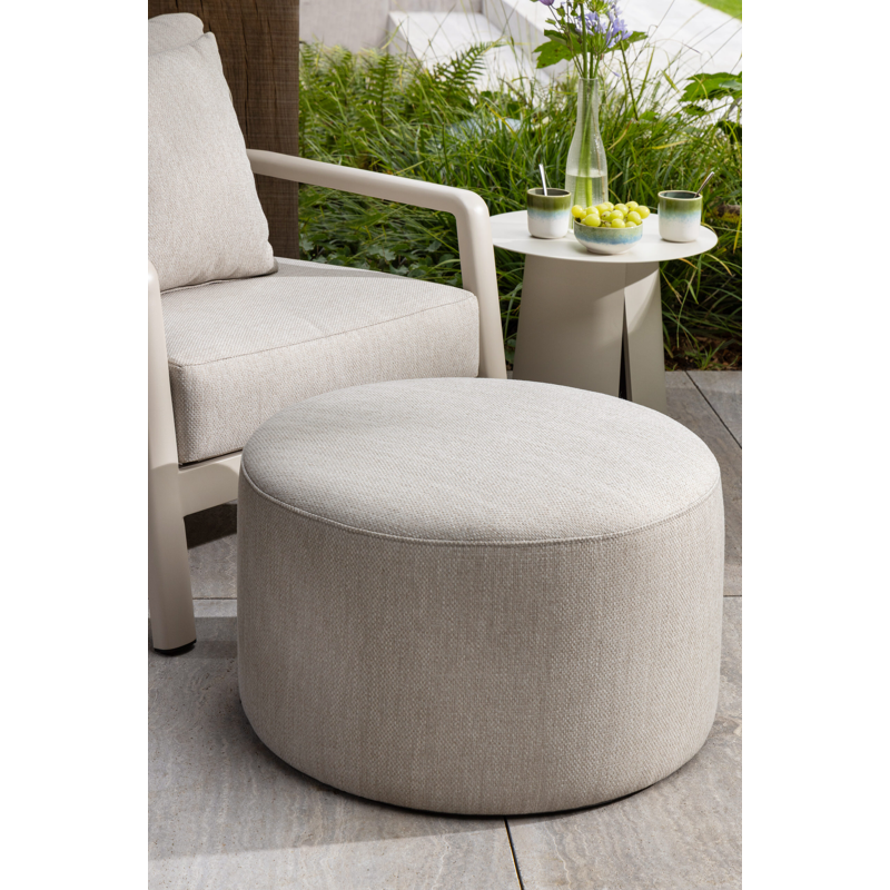 Pouf Gozo en weather+ softtouch rustic - Larg. 62 x Prof. 62 x H 38.5 cm