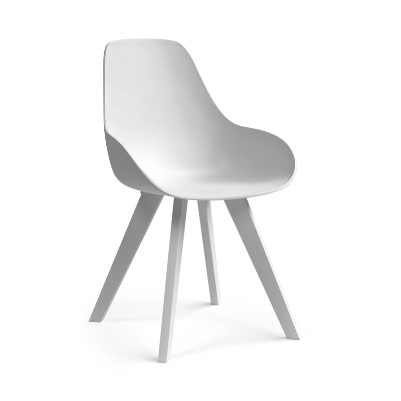 Chaise de jardin Mesa in aluminium blanc et matière synthétique blanc