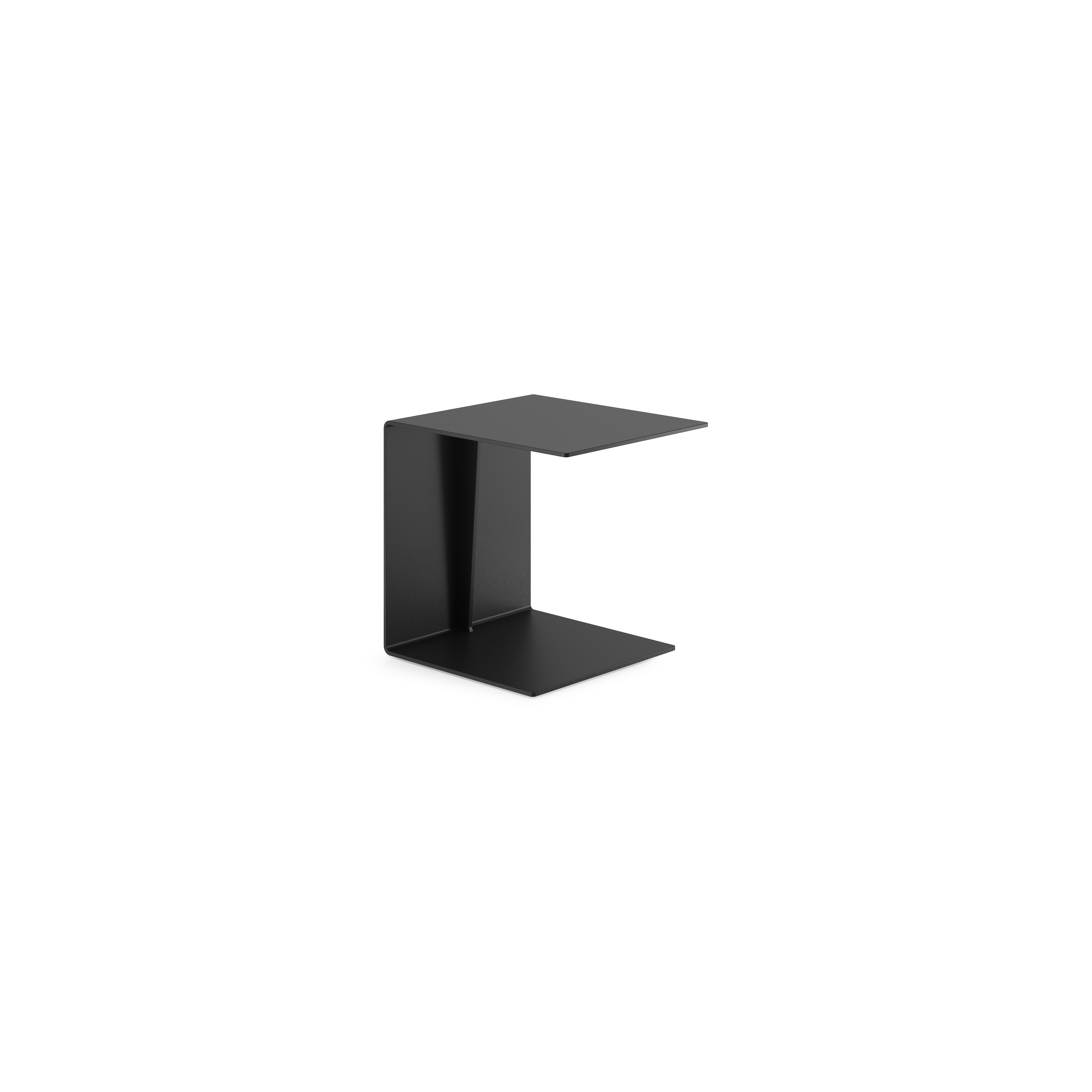 Table d'appoint Tufo en aluminium noir - Lg. 40 x Lrg. 47 x Haut. 45 cm