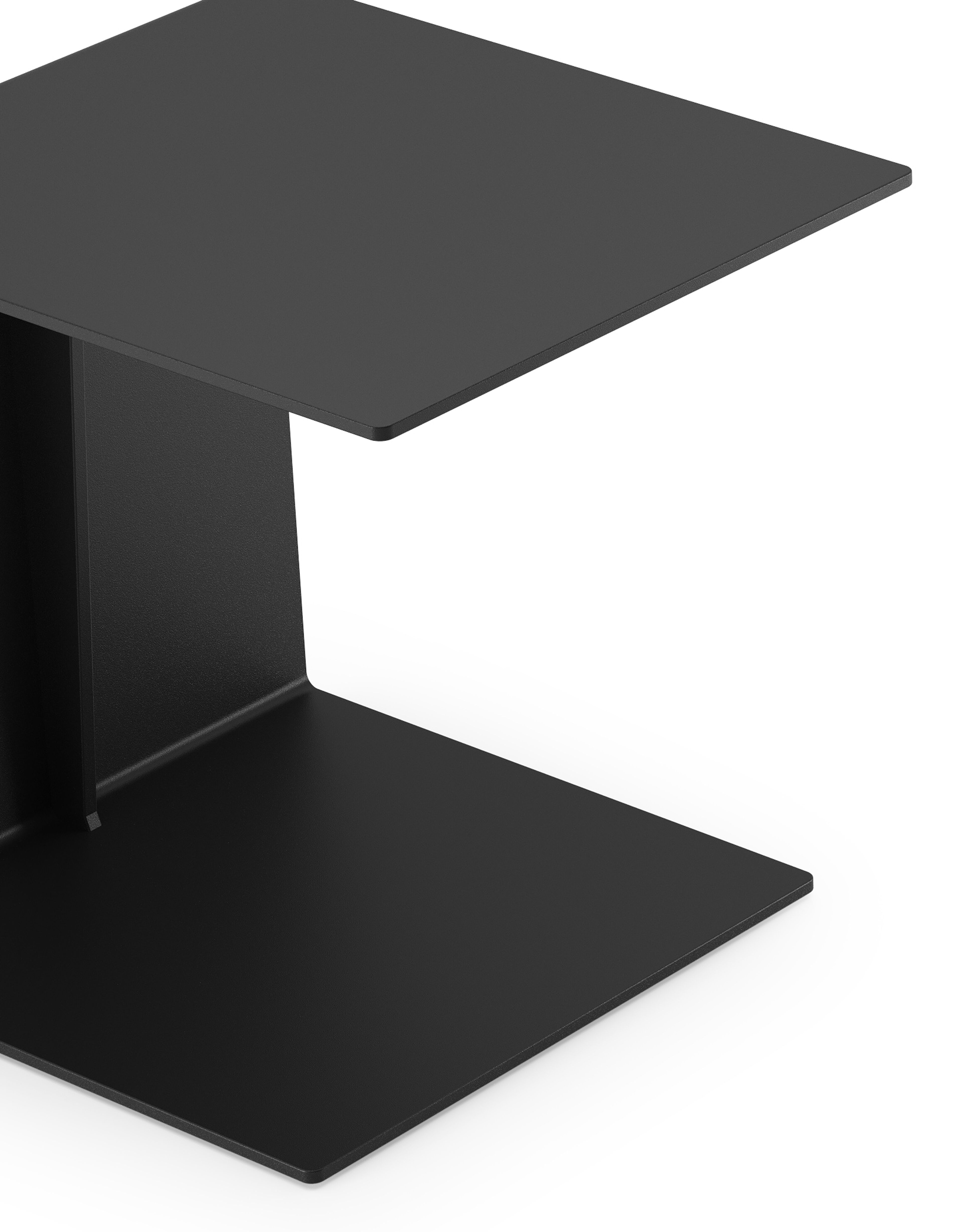 Table d'appoint Tufo en aluminium noir - Lg. 40 x Lrg. 47 x Haut. 45 cm