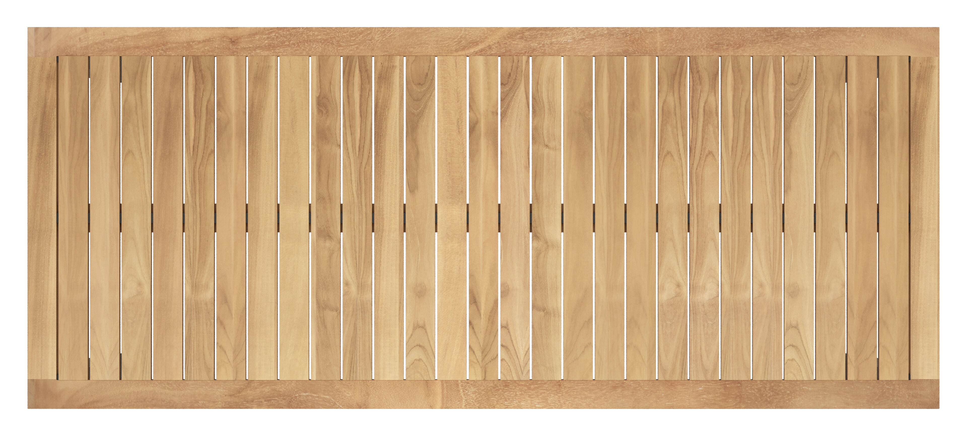 Varese tuintafel in zwart aluminium en teak - L 220 x B 92 cm