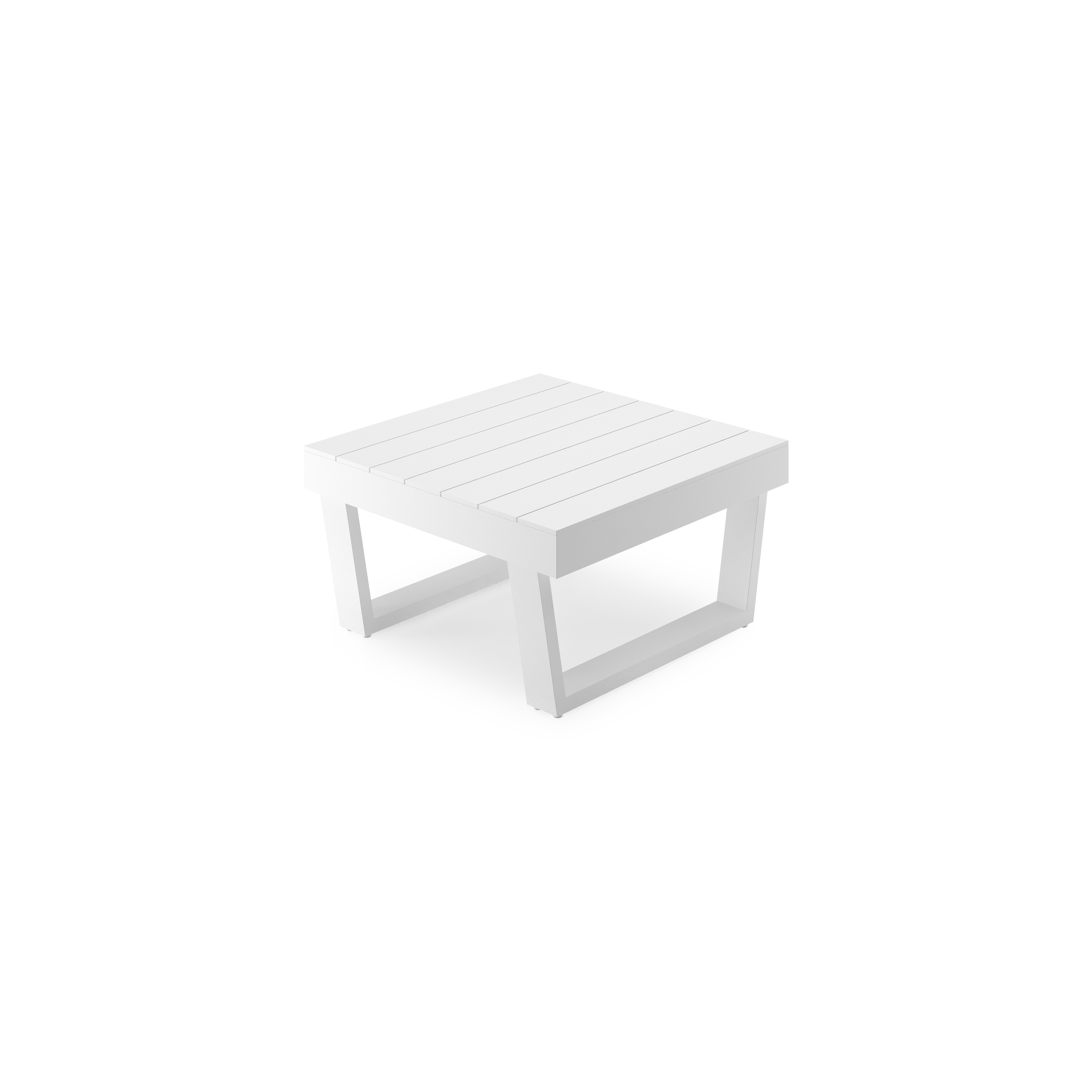 Modica loungetafel in wit aluminium - L 72 x B 72 x H 38 cm