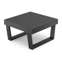 Modica loungetafel in zwart aluminium - L 72 x B 72 x H 38 cm