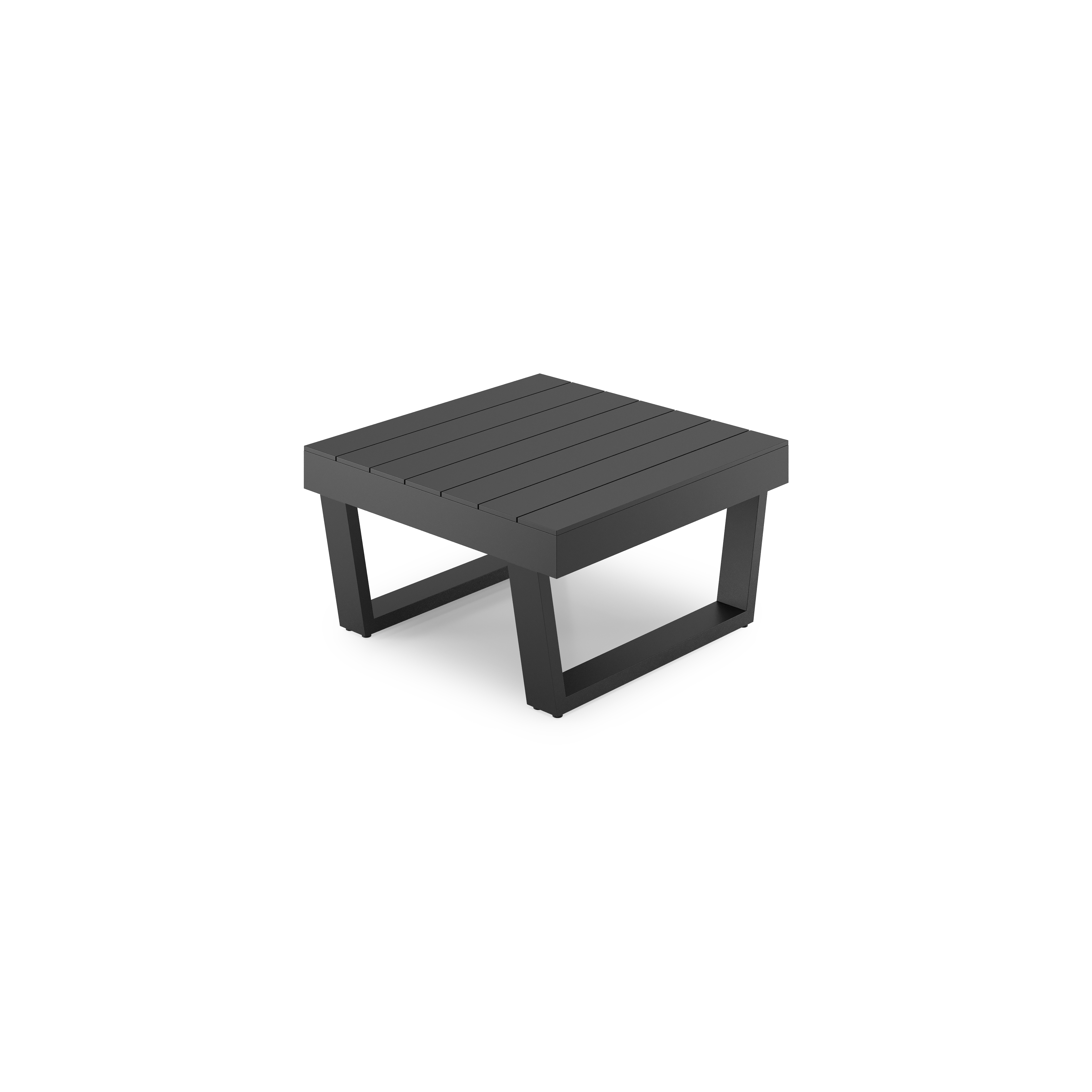 Modica loungetafel in zwart aluminium - L 72 x B 72 x H 38 cm