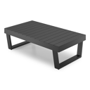 Table basse Modica en aluminium noir - Lg. 130 x Lrg. 72 x Haut. 38 cm
