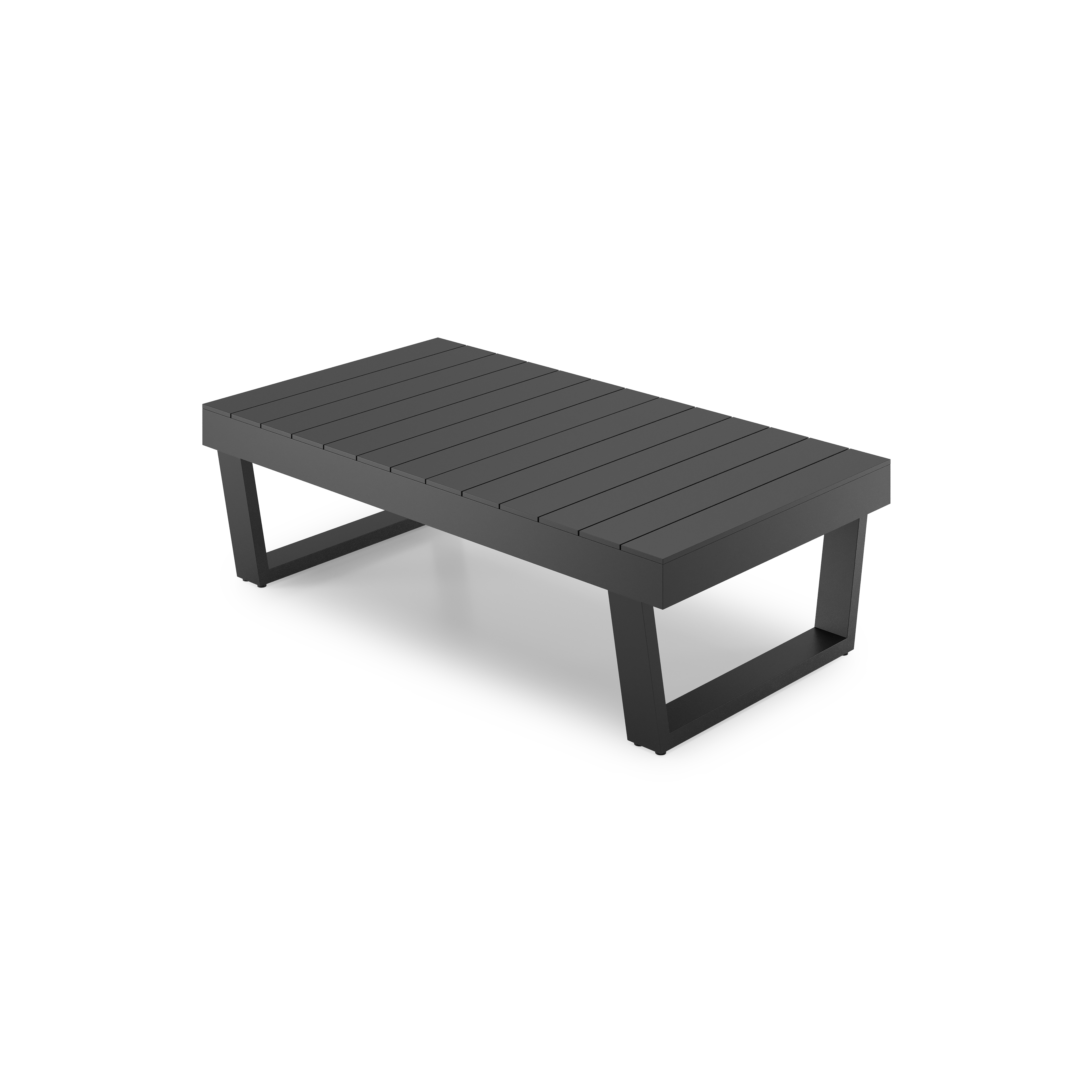 Modica loungetafel in zwart aluminium - L 130 x B 72 x H 38 cm