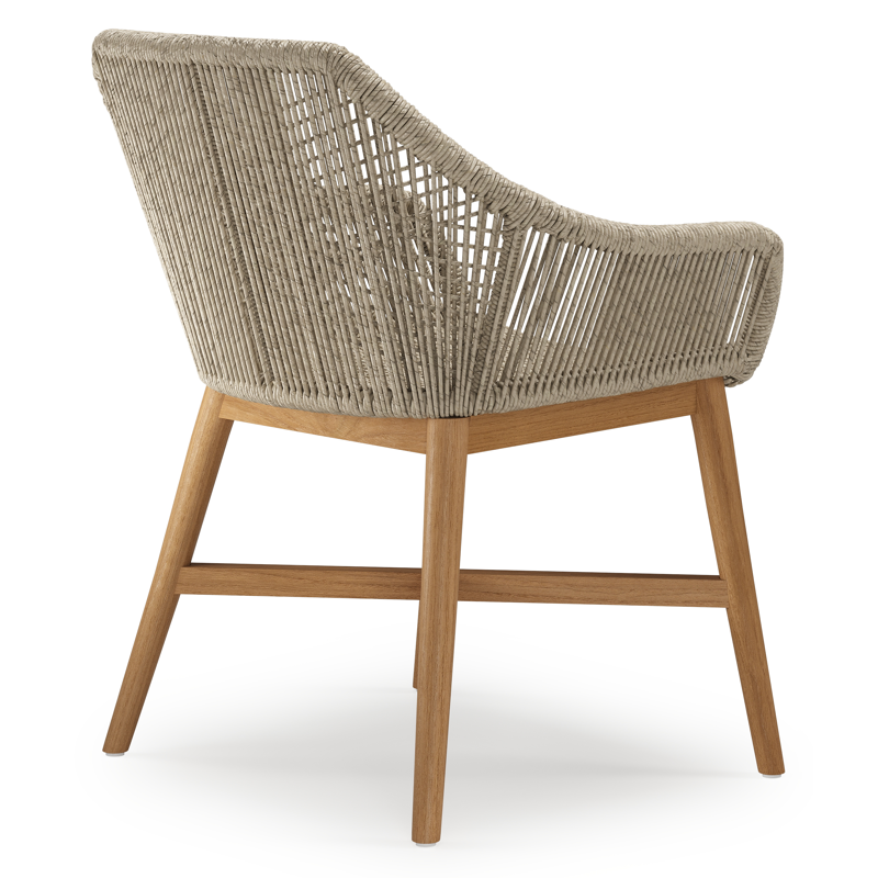 Borgo tuinstoel in teak en naturel wicker