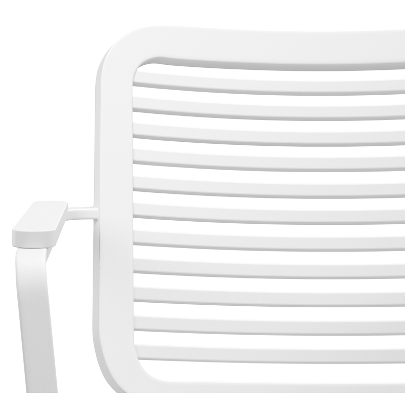 Fano stapelbare tuinstoel in wit aluminium