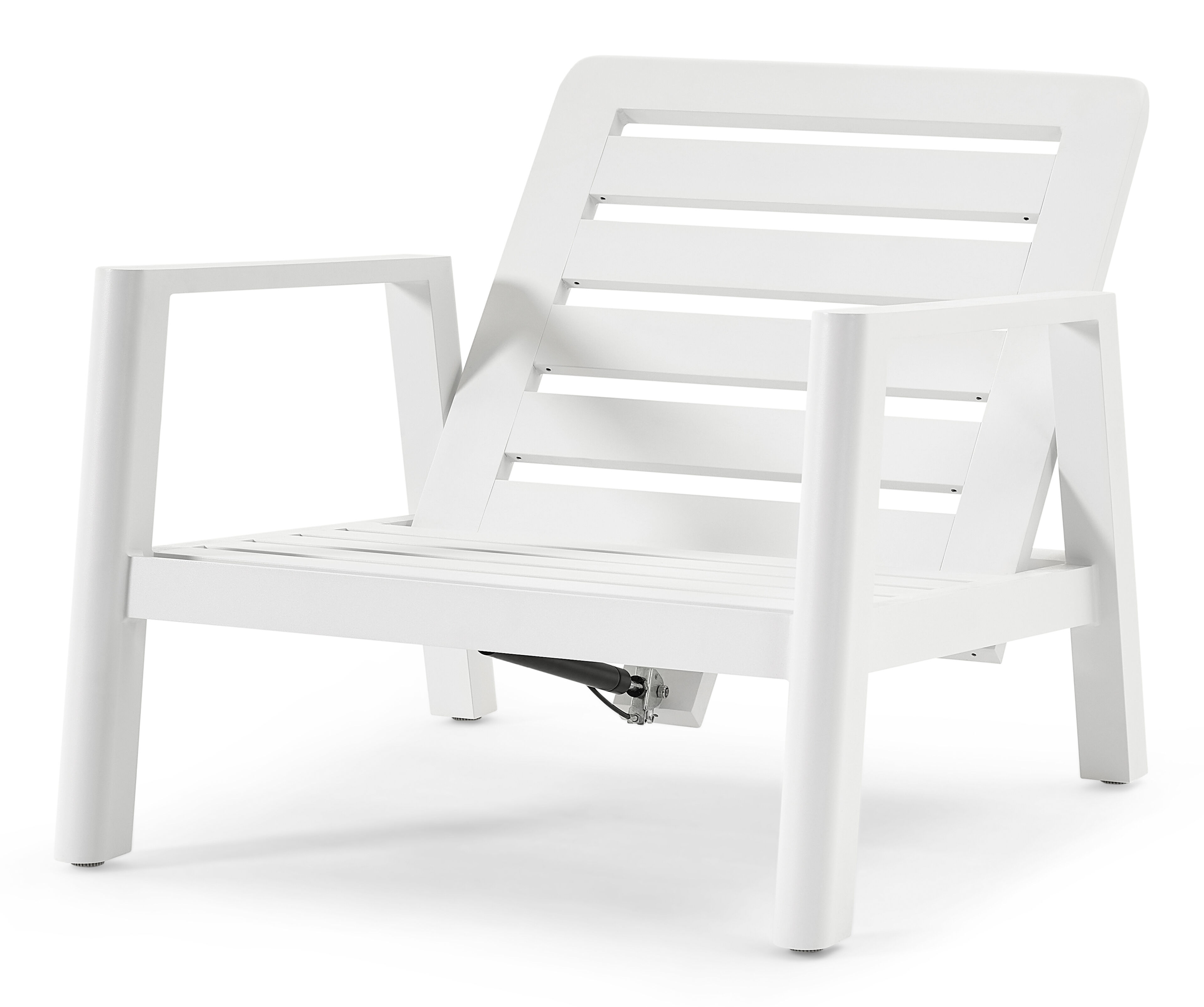 Cirello lounge 1-zit in wit aluminium