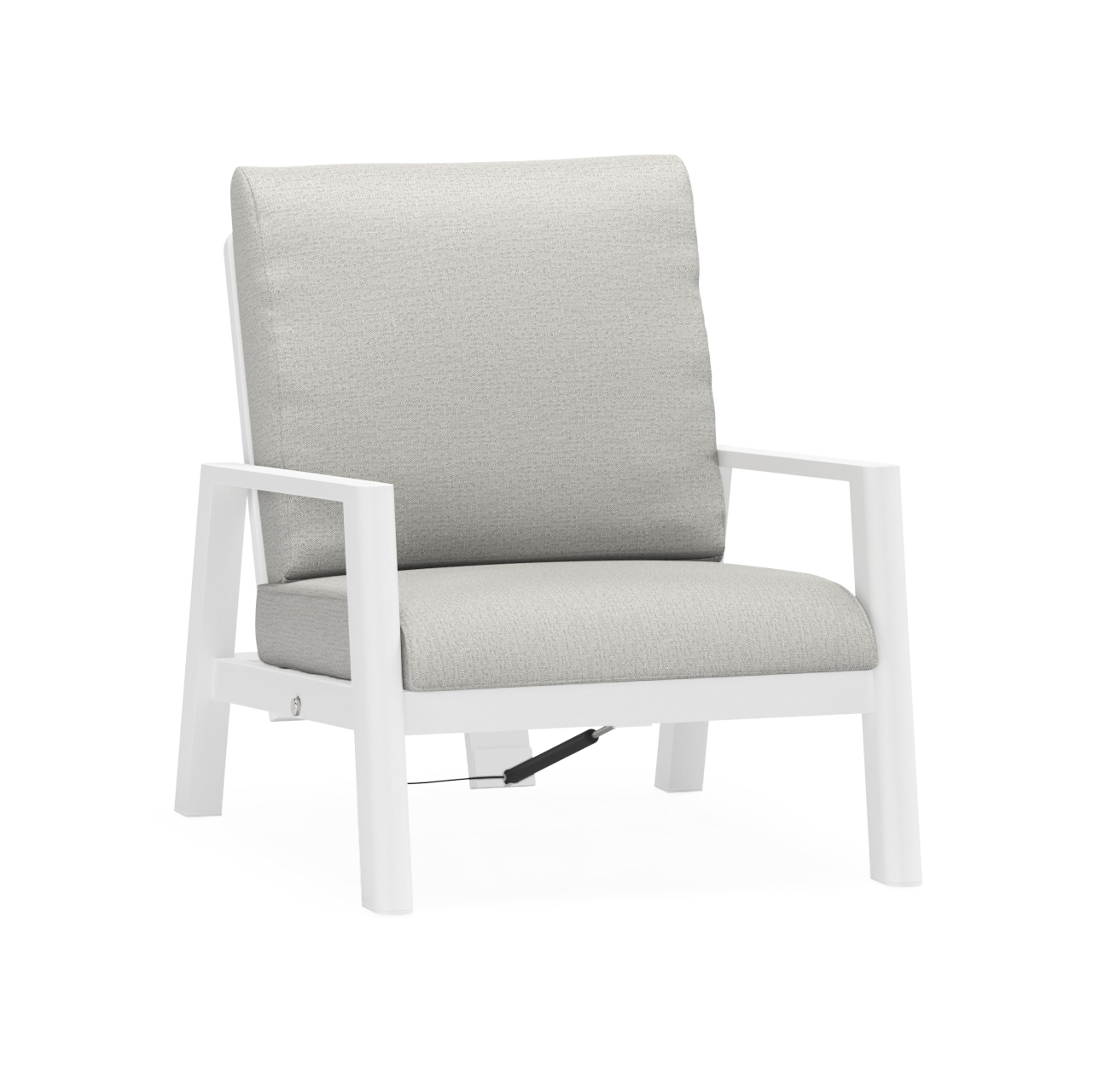 Cirello loungestoel 1-zit in wit aluminium met savane nimbus all weather sunbrella® luxe kussen
