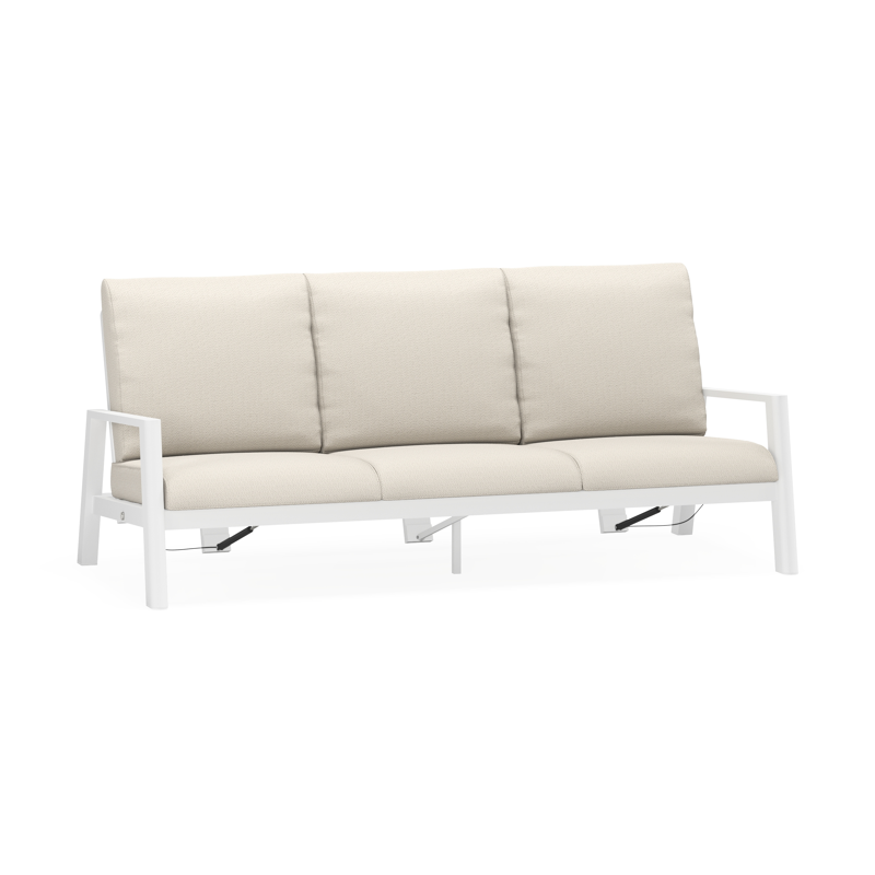 Cirello loungebank 3-zit in wit aluminium met lopi marble all weather sunbrella® luxe kussen