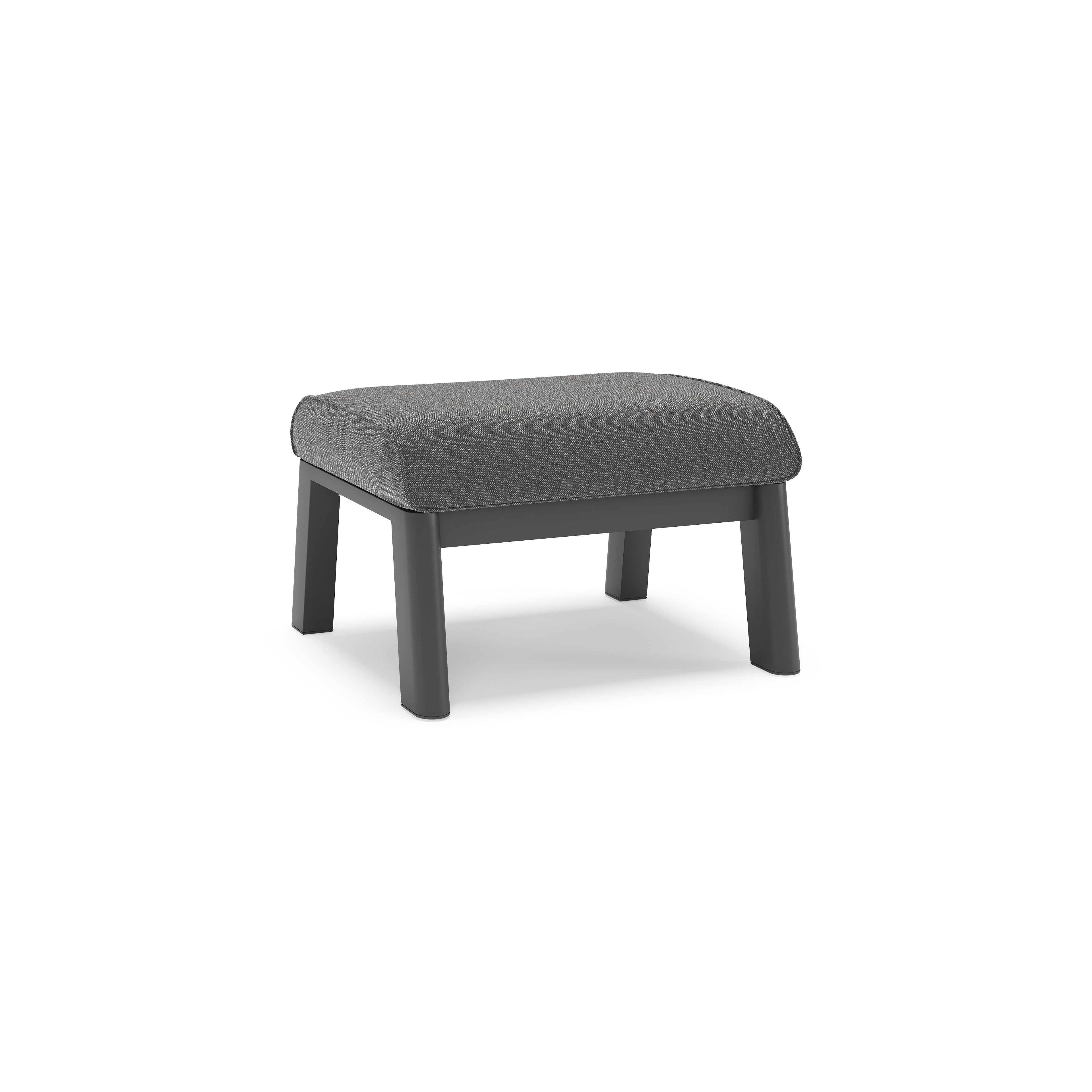 Cirello poef in zwart aluminium met savane tornado all weather sunbrella® luxe kussen