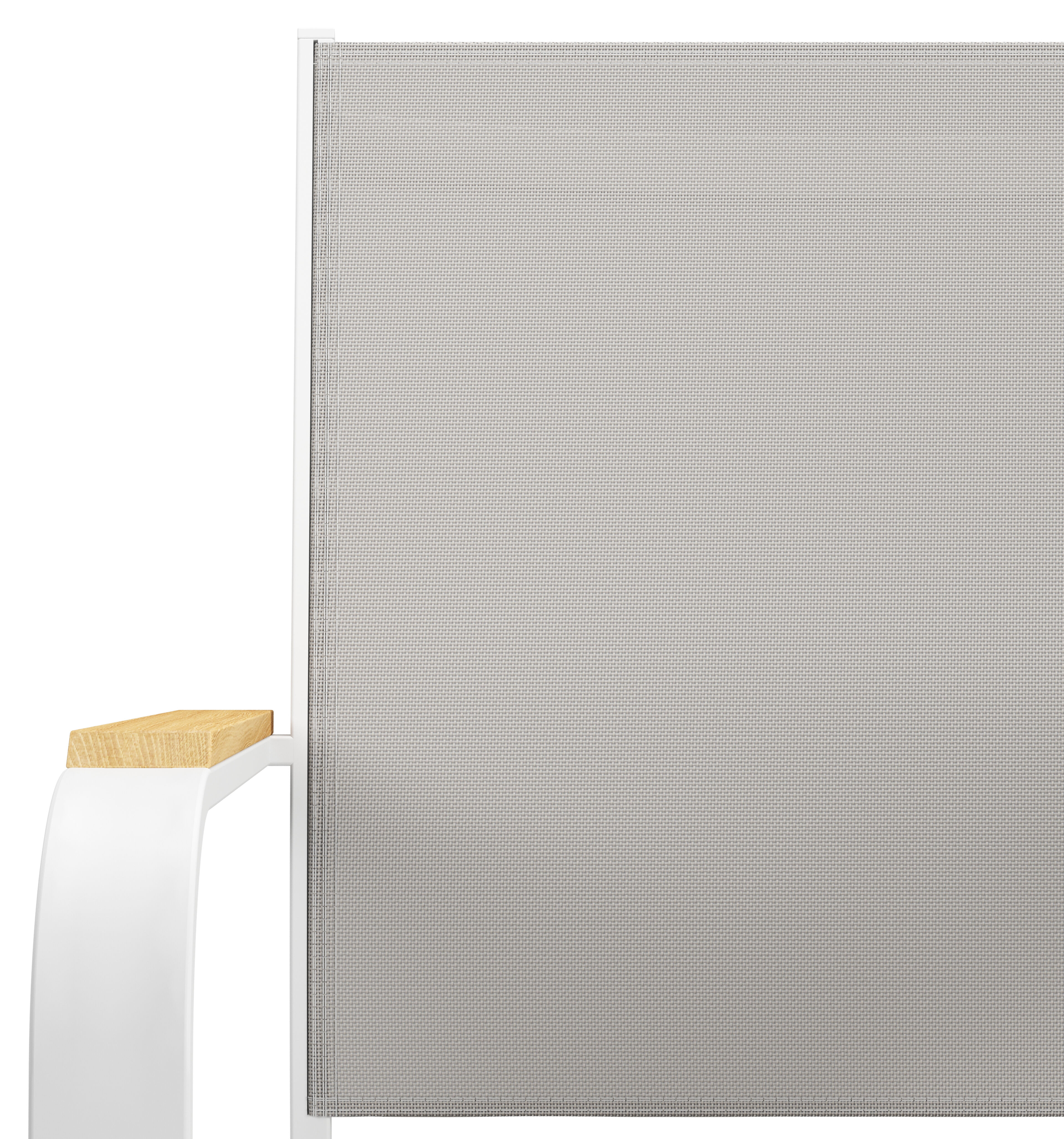 Pamplona ensemble de jardin ovale en aluminium blanc en teck natural finish avec 8 chaises de jardin Amalfi