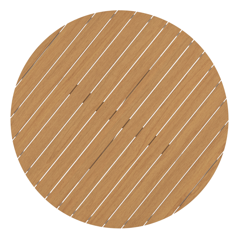 Tora tuintafel rond in wit aluminium en polywood - Dia. 140 x H 75 cm