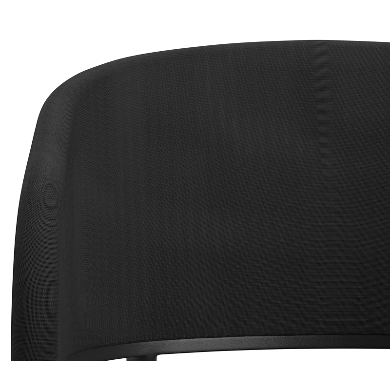 Lacrima tuinstoel in zwart aluminium en zwart comfort textilene