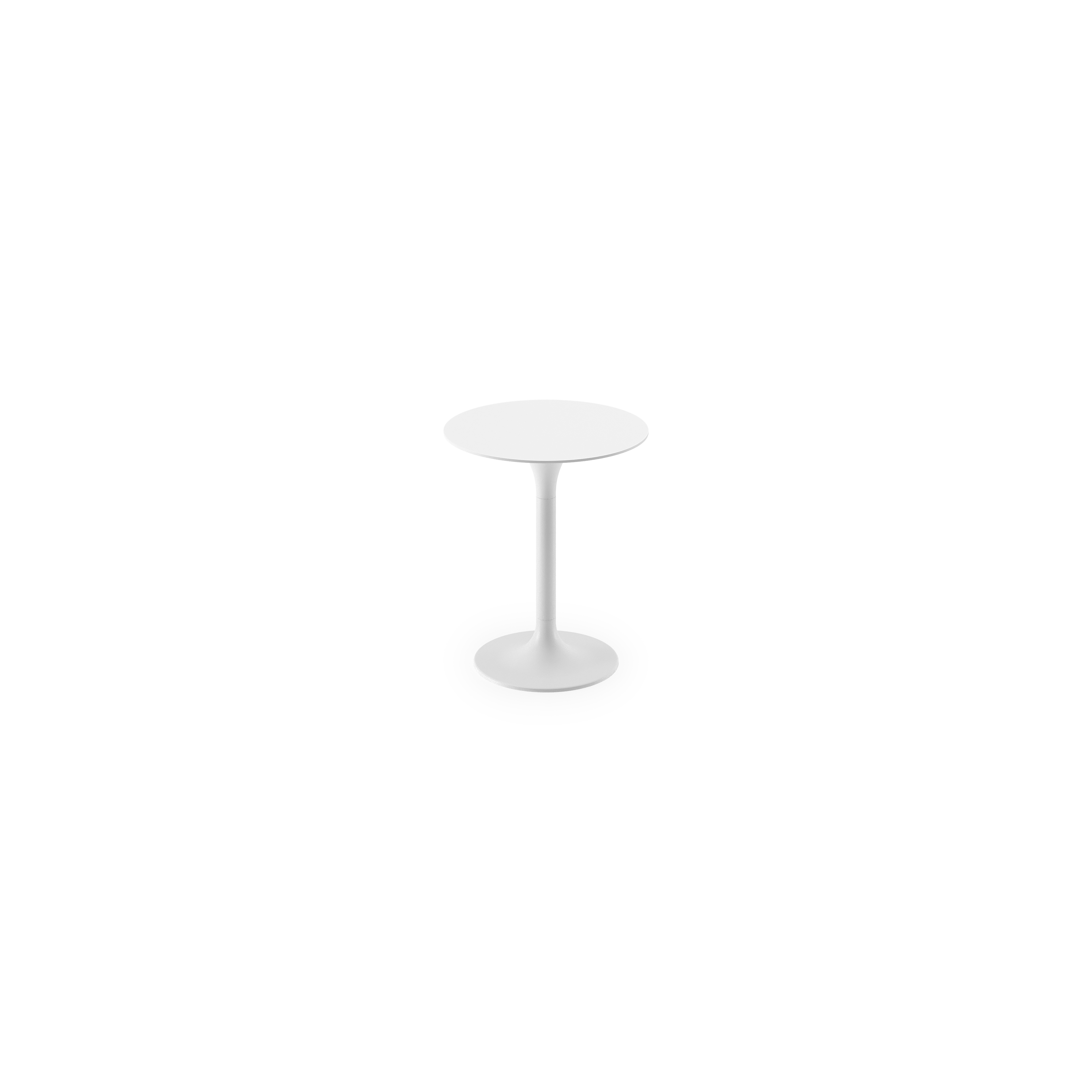 Table d'appoint Fano en aluminium blanc - Diam. 43 x Haut. 51 cm