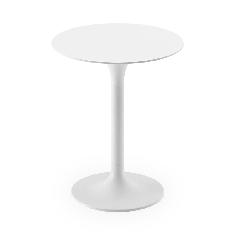 Table d'appoint Fano en aluminium blanc - Diam. 43 x Haut. 51 cm