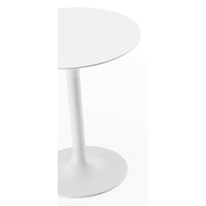 Table d'appoint Fano en aluminium blanc - Diam. 43 x Haut. 51 cm