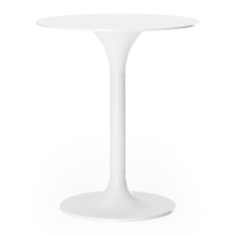 Table d'appoint Fano en aluminium blanc - Diam. 43 x Haut. 51 cm
